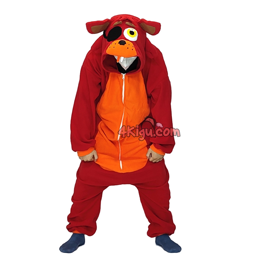 Foxy Kigurumi Halloween Cosplay Onesie - 4kigu